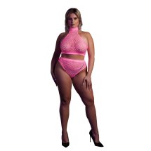 Ouch! by Shots Neon Zestaw Bielizny UV Top ze stojką + Wysoki Stan XL/XXXXL, elastyczny