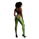 Ouch! by Shots Bodystocking Neon XS/L, głęboki dekolt, UV aktywacja, elastyczny materiał