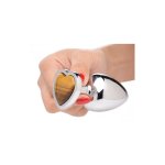 XR Brands Korek dekoracyjny Tiger Eye duży, aluminium z kamieniem, brązowy