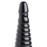 XR Brands Master Series model żebrowany duży czarny 28,5 cm, anatomiczna powierzchnia