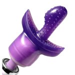 XR Brands Wand Essentials Violet nakładka do masażera, TPE, teksturowana, 6 cali