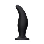 Ouch! Curve silikonowy korek z przyssawką, anatomiczny kształt, czarny