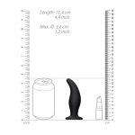 Ouch! Curve silikonowy korek z przyssawką, anatomiczny kształt, czarny
