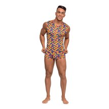Male Power Pride Fest koszulka fitness XL, tęczowa, lekka, poli-spandex