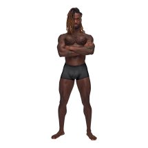 Male Power Barely There mini szorty S czarne, niskie i lekkie z anatomiczną kieszenią