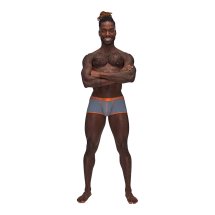 Male Power Casanova Uplift Mini Short czarne szorty modelujące z satynowym pasem