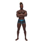 Male Power Uplift S Mini szorty czarne z satynowym paskiem, anatomiczna kieszeń