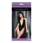 Coquette Body M czarne z głębokim dekoltem, elastyczny materiał i system zapięć