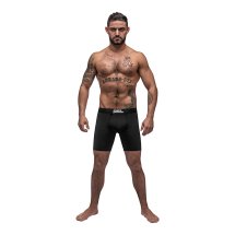 Male Power Black Nite spodenki kompresyjne L czarne, anatomiczny panel i długie nogawki