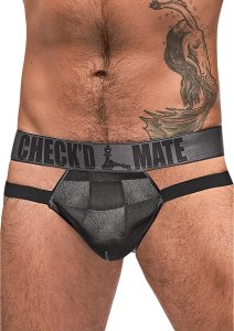 Male Power Checked Mate szorty L/XL z okienkami, motyw szachownicy, przezroczysta powierzchnia