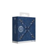 Ouch! Denim Hogtie 4-Way uprząż do krępowania, denim granatowy, 25 cm