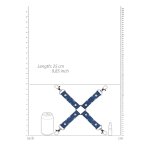 Ouch! Denim Hogtie 4-Way uprząż do krępowania, denim granatowy, 25 cm