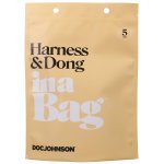 Doc Johnson Harness Black uprząż z silikonowym elementem 18 cm, regulowana, czarna