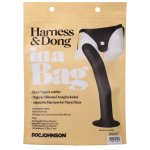 Doc Johnson Harness Black uprząż z silikonowym elementem 18 cm, regulowana, czarna