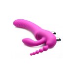XR Brands Regal – silikonowy system trójfunkcyjny z wibracją, bez paska, ergonomiczny