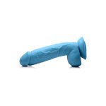 PXR Brands POP model anatomiczny 21 cm z jądrami, makowy kolor, przyssawka i O-ring