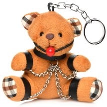 XR Brands Keychain Misiu BDSM jasnobrzoskwiniowy, brelok 4,2 cala, ozdobna obroża
