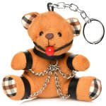 XR Brands Keychain Misiu BDSM jasnobrzoskwiniowy, brelok 4,2 cala, ozdobna obroża