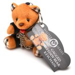 XR Brands Keychain Misiu BDSM jasnobrzoskwiniowy, brelok 4,2 cala, ozdobna obroża