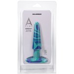 Doc Johnson A-Play Groovy – silikonowy korek anatomiczny 12 cm, wielokolorowy wzór
