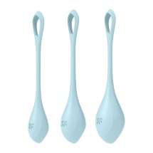 Satisfyer Yoni Power 2 – zestaw anatomicznych kul do ćwiczeń mięśni miednicy, niebieski silikon medyczny