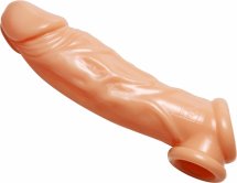 XR Brands Master Series – powiększająca nakładka anatomiczna z separatorem, teksturowana powierzchnia