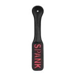 Ouch! Paddle SPANK – skórzane wiosło z napisem, elastyczne, czarne