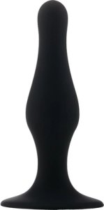 Shots Toys korek anatomiczny średni z przyssawką, ergonomiczny 11,7 cm czarny