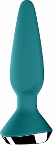 Satisfyer Plug-ilicious 1 anatomiczny model wibrujący, silikon medyczny, teal, Bluetooth