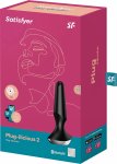 Satisfyer Plug-ilicious 2 nowoczesny korek wibrujący, dwa silniki, silikon medyczny, czarny