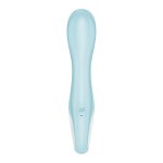 Satisfyer Air Pump Vibrator 5 Connect App – silikonowy model powiększany, Bluetooth, fioletowy