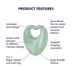 Satisfyer Perfect 3 – kompaktowy hybrydowy model na palec, silikon medyczny, czarny