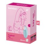 Satisfyer Tropical Tip Connect – stymulator z aplikacją, elastyczna końcówka, silikon, żółty