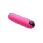 XR Brands Bang Bullet Mini z pilotem bezprzewodowym, silikonowy, fioletowy