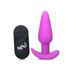 XR Brands Smooth Silicone – wodoodporny korek analny z pilotem, 21 trybow, czarny