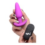 XR Brands Smooth Silicone – wodoodporny korek analny z pilotem, 21 trybow, czarny