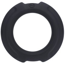 Doc Johnson Flexisteel pierścień anatomiczny silikonowy 4,3 cm, stalowy rdzeń, czarny