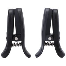 Doc Johnson Power Play zaciski na sutki z funkcją wibracji, czarne, etui ochronne