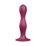 Satisfyer Double Ball-R model z obciążeniem, anatomiczny silikon medyczny, czarny