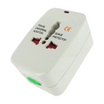 XR Brands Universal Adapter – wielofunkcyjny adapter podróżny, biały, ochrona przepięciowa