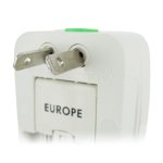 XR Brands Universal Adapter – wielofunkcyjny adapter podróżny, biały, ochrona przepięciowa