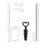 Ouch! by Shots – Silikonowy łańcuszek koralików, czarny, 18 cm, anatomiczny uchwyt