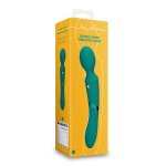 Loveline Green Gable dwustronna wibrująca rożdżka dla par, silikon medyczny, USB
