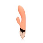 Loveline Ultra Soft Ceramic Peach wibrująca maszyna intymna kroliczek, miękki silikon