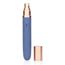 Loveline Blue Horizon wibrator podrożny z komorą na lubrykant 13 ml, pompka, niebieski