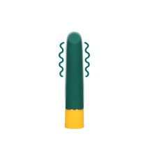 Loveline Mini wibrator USB Ancient Sea kompaktowy, gładki model, niebiesko-zielony