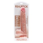 RealRock Model 33 cm anatomiczna forma z przyssawką, duży rozmiar, PVC cielisty