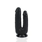 RealRock Model 15,2 cm – podwójny anatomiczny profil z przyssawką, elastyczny materiał