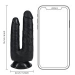 RealRock Model 15,2 cm – podwójny anatomiczny profil z przyssawką, elastyczny materiał