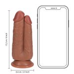 RealRock Model 15,2 cm – dwustronny element anatomiczny z przyssawką, elastyczny TPE